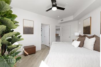 Bedroom with ceiling fan